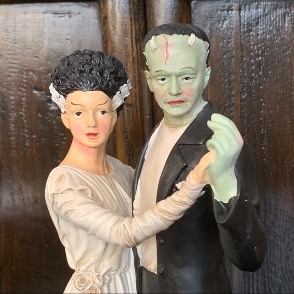 VHTF Frankenstein & Bride Dancing Figurine 14.5” - Picture 3 of 16